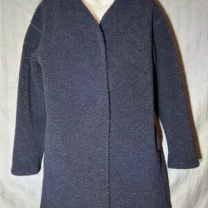 Uniqlo Women's Navy Blue Teddy Jacket